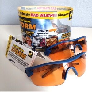 Bulbhead BattleVision Bad Weather Storm Glasses, NEW